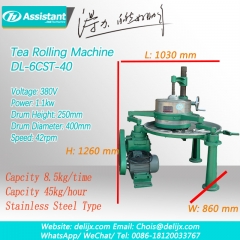 Yeşil / siyah çay işleme makinesi çay rulo haddeleme çay yaprağı için 6crt-40